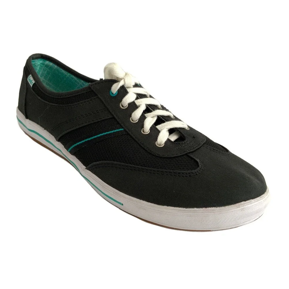 Keds Lace-up Green Trim Sneakers Black 10